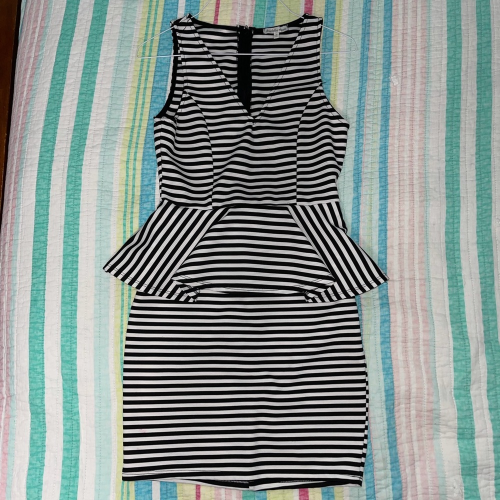 Black Mini Dress with V Neck